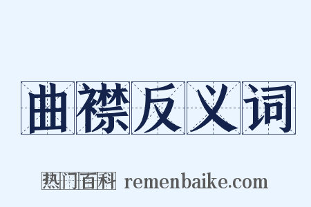 曲襟反义词是什么意思的图片